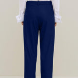 Pantalone cavallo basso in gabardina