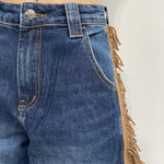 Jeans con frange LAF271PLUS DENIM OFELIA 