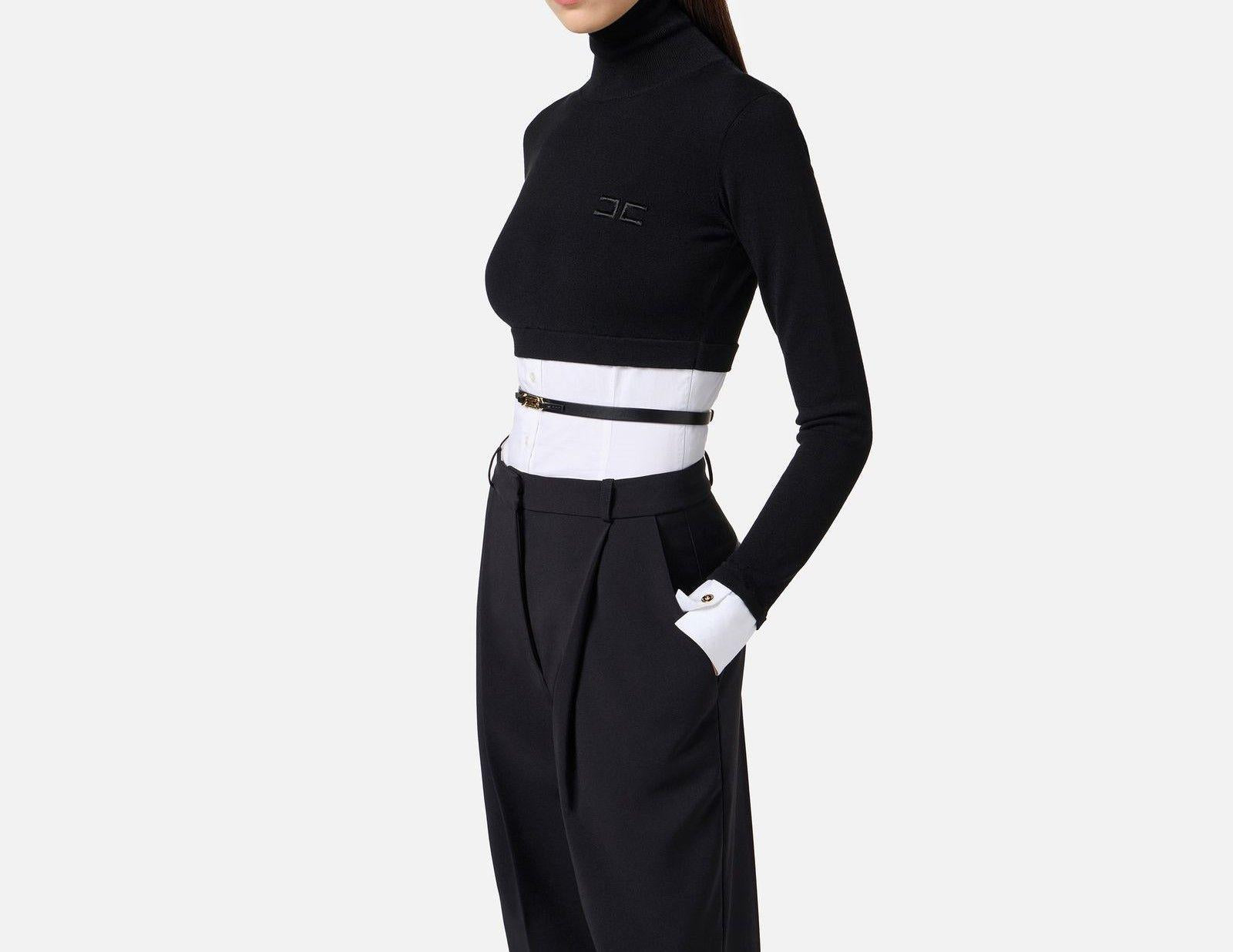 Maglia effetto camicia - Elisabetta Franchi MK14T56E2 222 ELISABETTA FRANCHI 