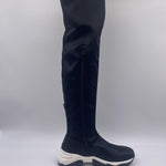 Stivale bicolor sopra al ginocchio 79091 NERO JEANNOT 