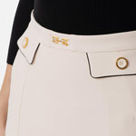 Gonna con dettagli piping - Elisabetta Franchi GOT0351E2 E84 ELISABETTA FRANCHI 