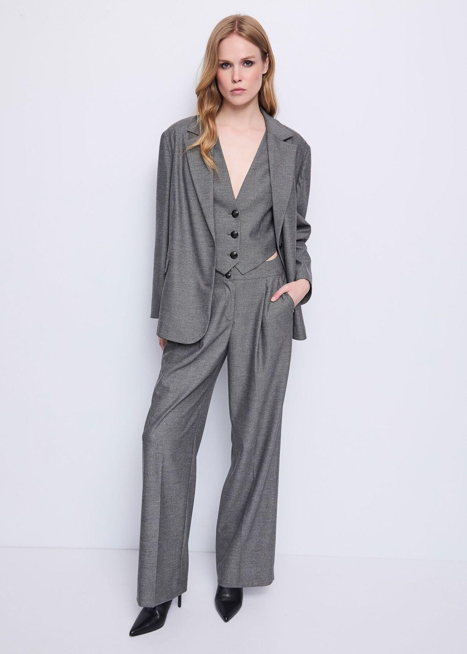 Pantalone chevron con piega - Gaudi 521FD25006 521052-01 GAUDI' 