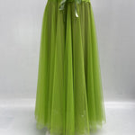 Gonna lunga in tulle MK04.015 LIME OFELIA 