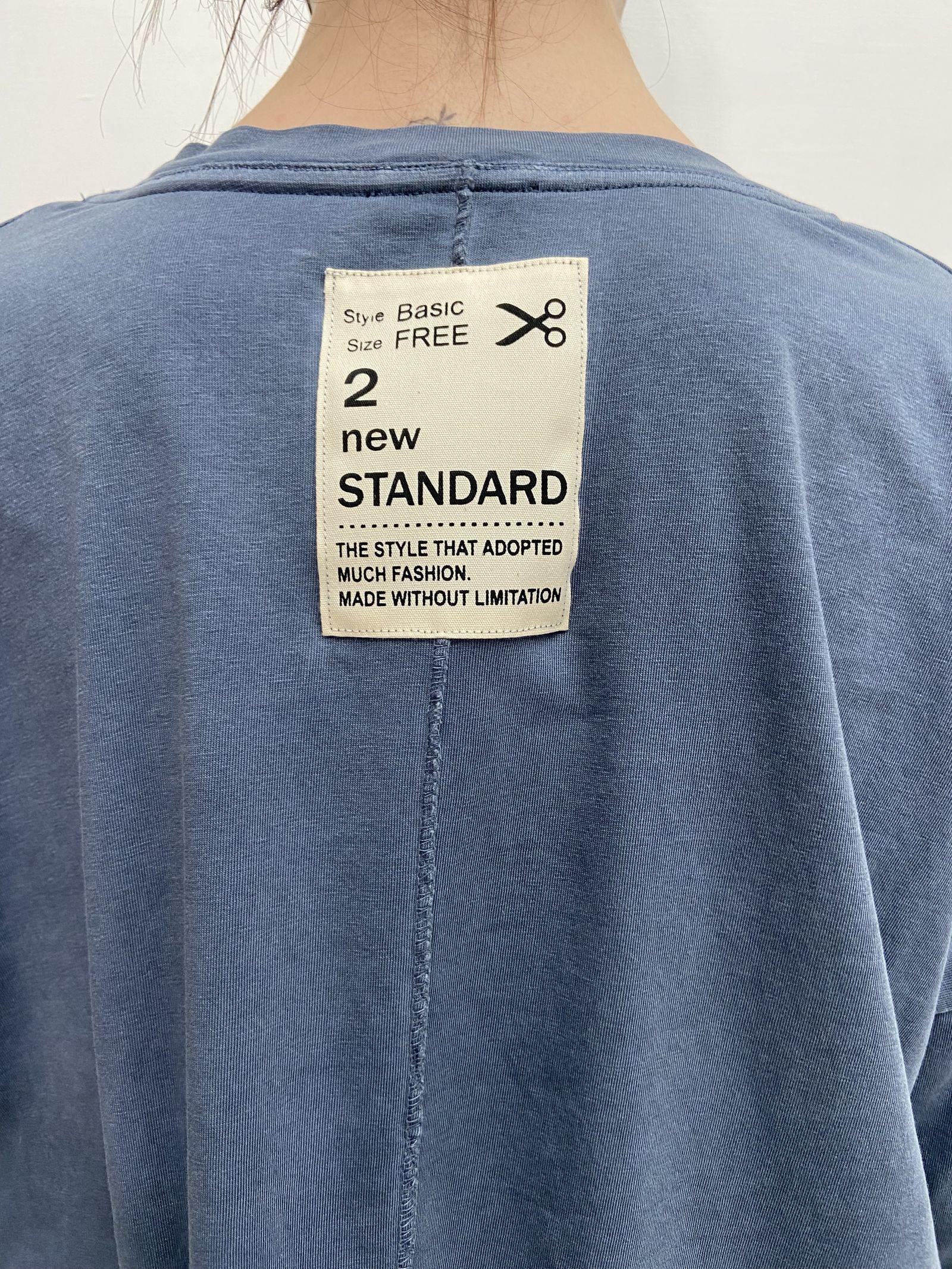 T-shirt scollo a V 2831 BLU OFELIA 