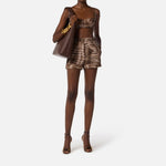 Shorts stampa alligatore - Elisabetta Franchi SH00361E2 644 ELISABETTA FRANCHI 