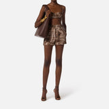 Shorts stampa alligatore - Elisabetta Franchi SH00361E2 644 ELISABETTA FRANCHI 