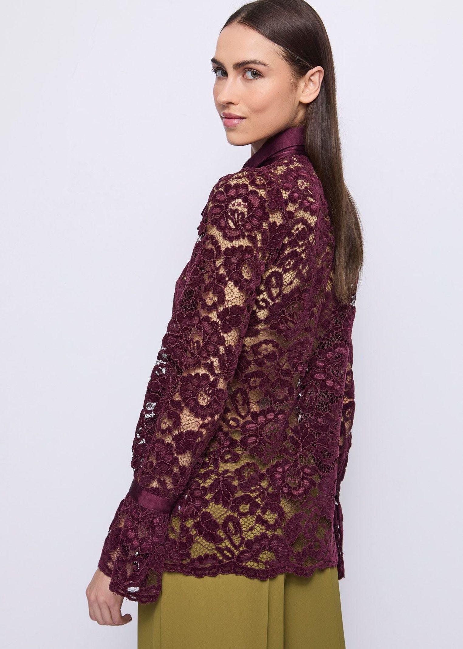 Camicia in pizzo floreale 521FD45006 2434 GAUDI' 