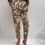 Pantalone camouflage con cintura - Elisabetta Franchi PJ73D06E2 W73 ELISABETTA FRANCHI 