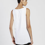 Canotta in crepe de chine