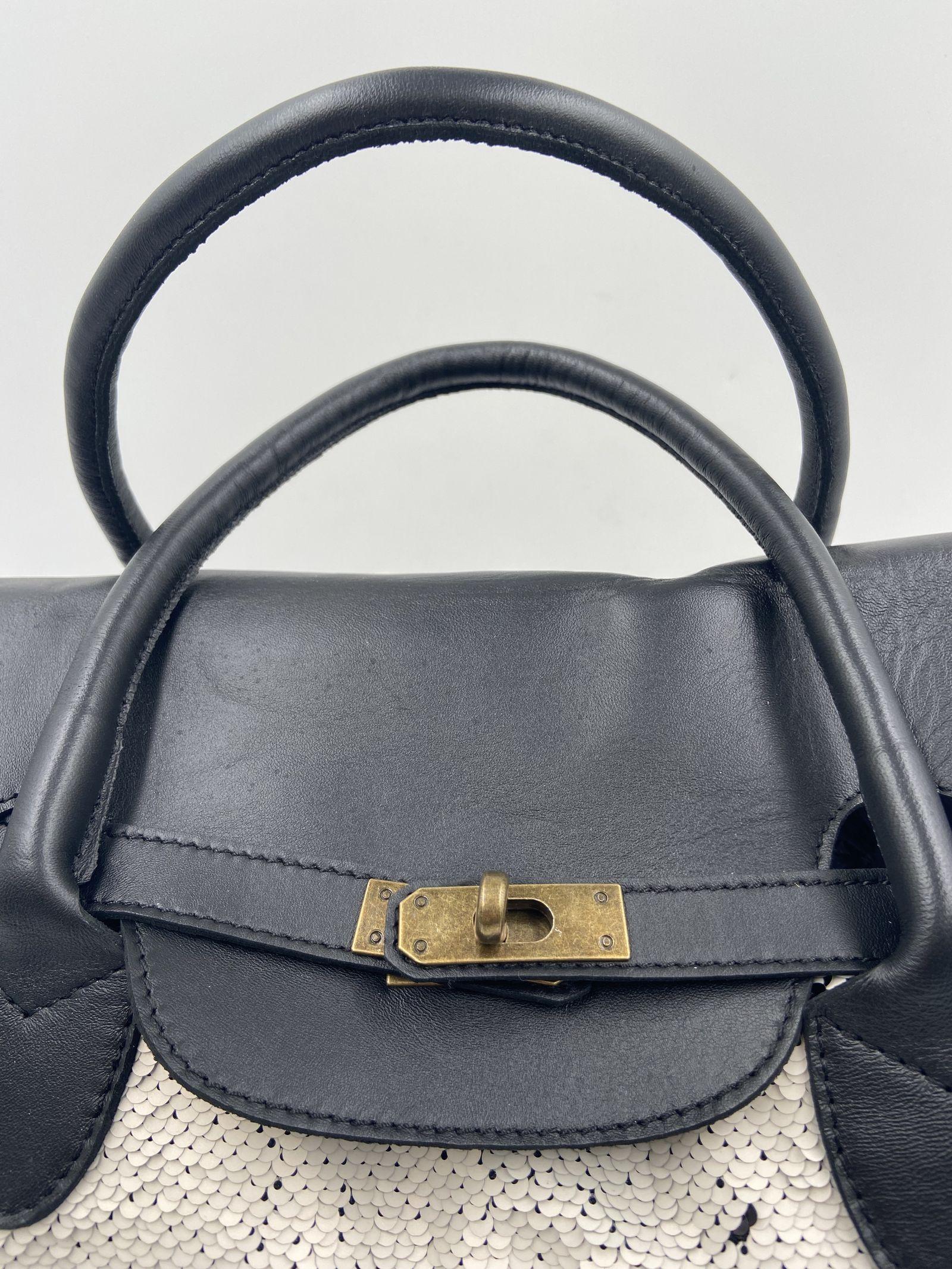 Borsa handbag paillettes - Ofelia 16252 BEIGENERO OFELIA 