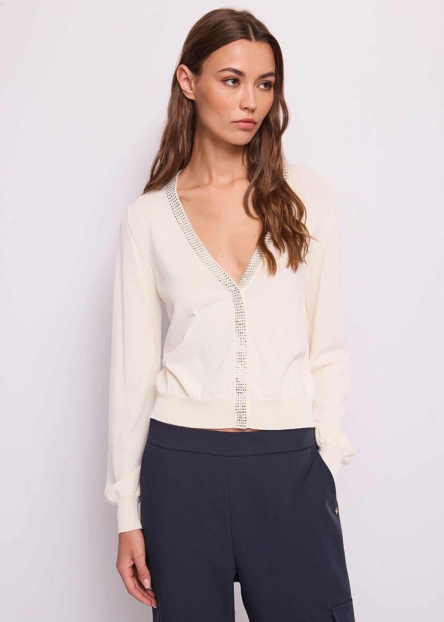 Cardigan con strass 611BD53038 2131 GAUDI' 