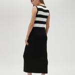 Abito in maglia bicolore LS2516001 1BN LOLA 