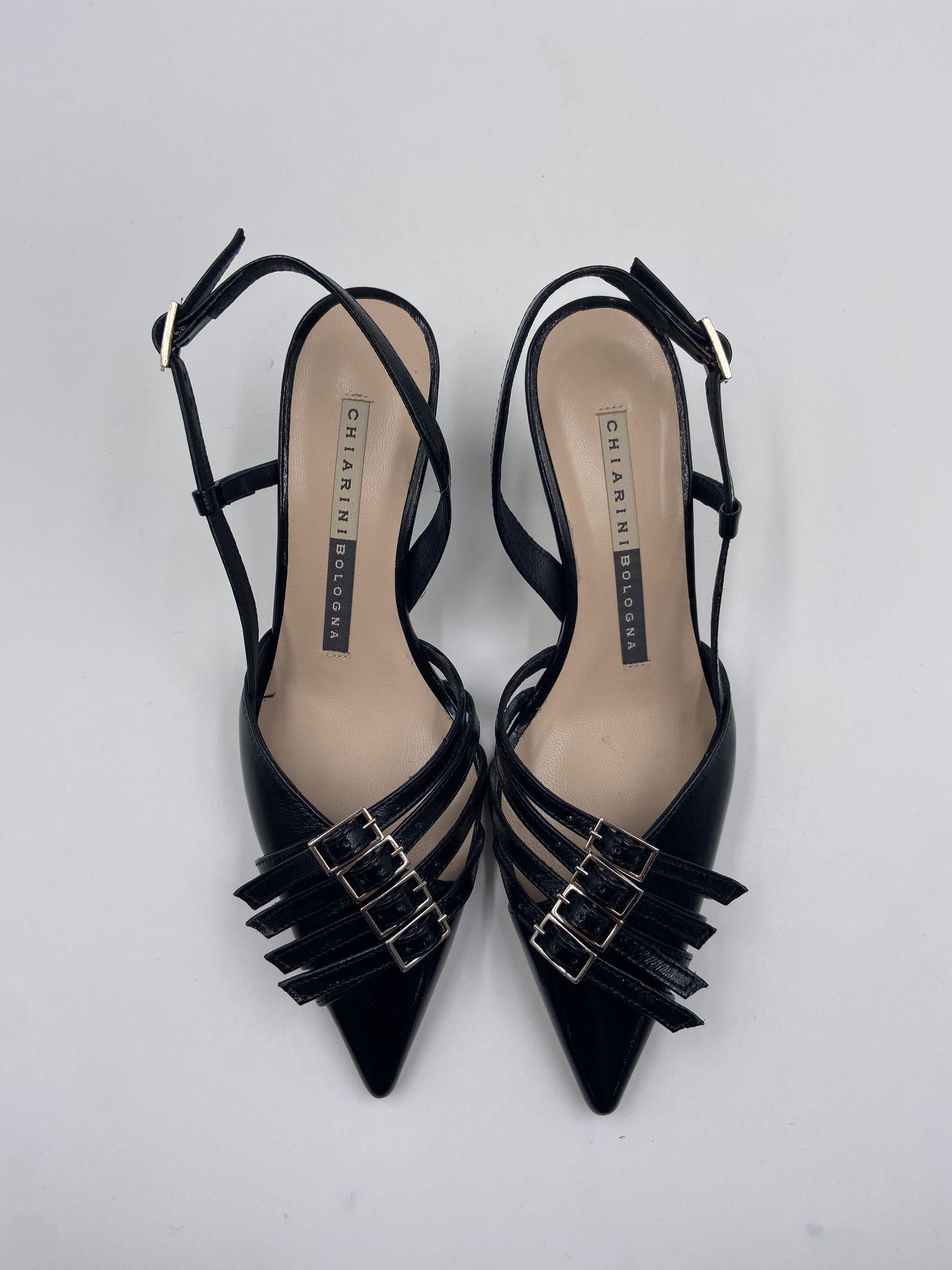 Slingback fibbie nere - Chiarini 600 NERO CHIARINI 
