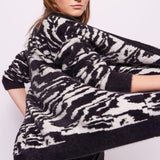 Cardigan jacquard animalier
