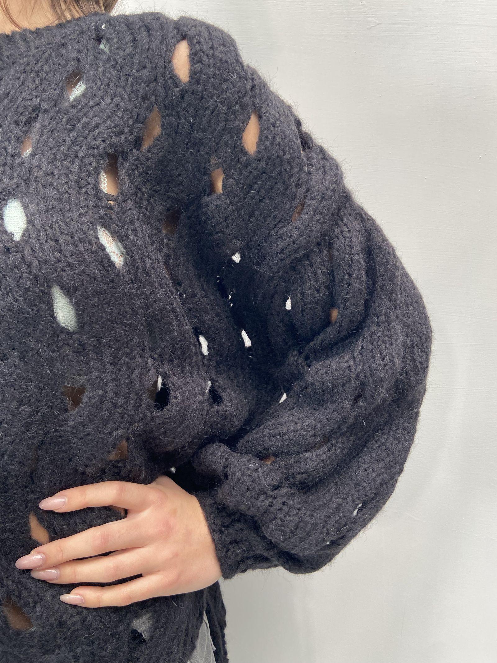 Maglia intrecciata JS376 NERO OFELIA 