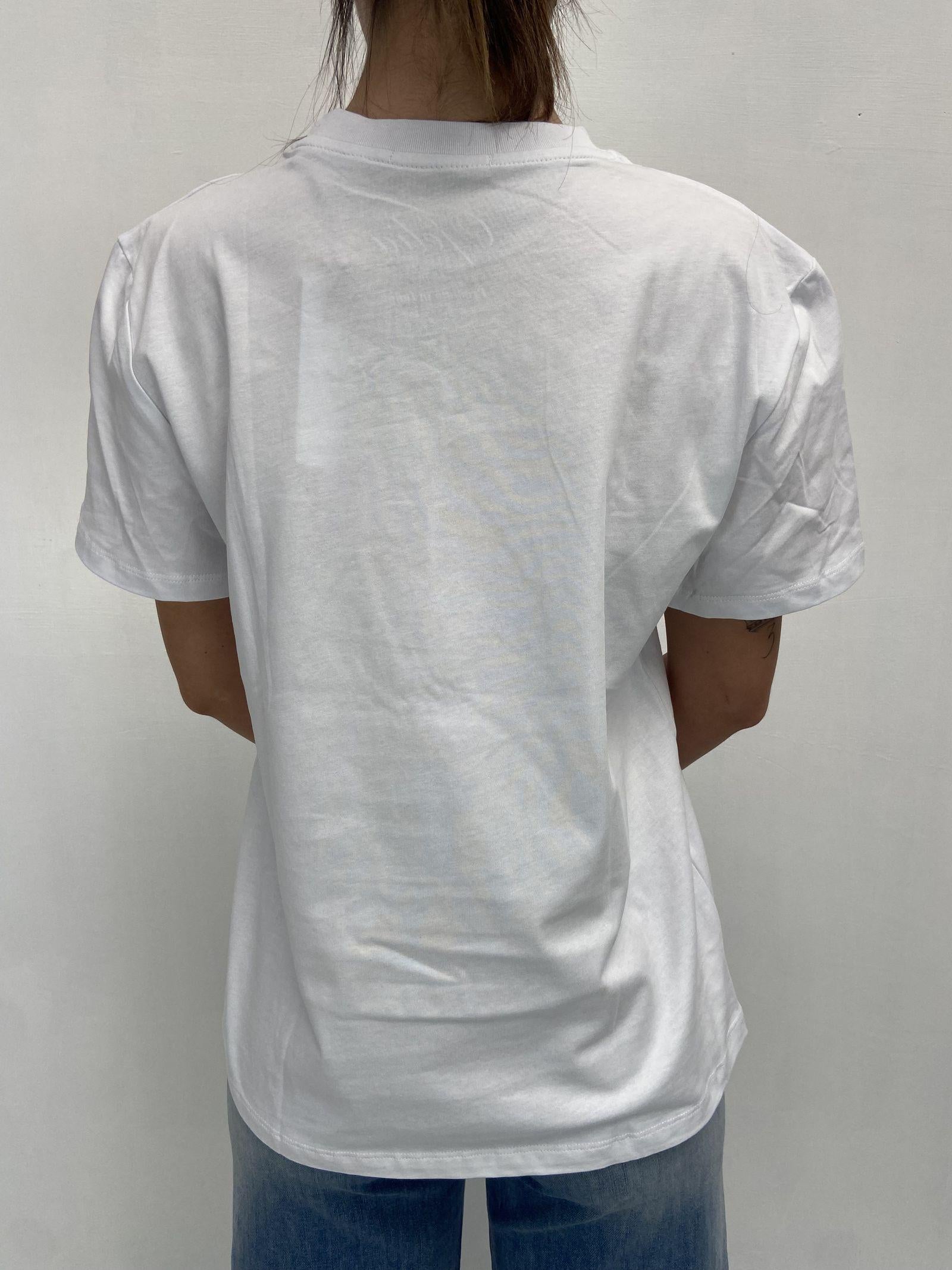 T- shirt girocollo L8869 BIANCO OFELIA 