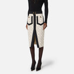 Gonna bicolor in doppio crepe - Elisabetta Franchi GOS0156E2 EF1 ELISABETTA FRANCHI 