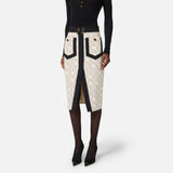 Gonna bicolor in doppio crepe - Elisabetta Franchi GOS0156E2 EF1 ELISABETTA FRANCHI 