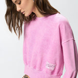 Felpa cropped girocollo 106341A33M Q48 PINKO 