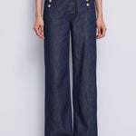 Jeans wide leg con bottoni dorati - Gaudi 611BD26038 00 GAUDI' 