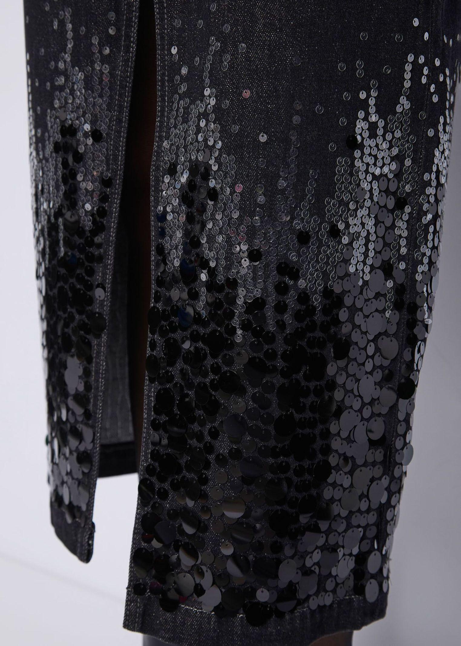 Gonna lunga denim con strass 521FD76001 00 GAUDI' 