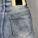 Jeans chiaro vita alta gamba dritta