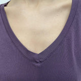 T-shirt scollo a V 2831 VIOLA OFELIA 