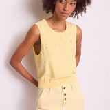 Gilet in maglia con strass