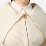 Cardigan con zip - Elisabetta Franchi MK04S56E2 DZ9 ELISABETTA FRANCHI 