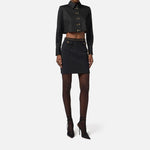 Camicia cropped in raso - Elisabetta Franchi CA09756E2 110 ELISABETTA FRANCHI 