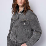 Giubbotto denim con borchie 521BD36003 00 GAUDI' 