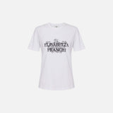 T-shirt con motivo botanico - Elisabetta Franchi MA00351E2 270 ELISABETTA FRANCHI 