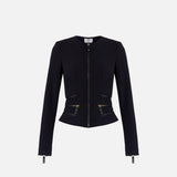 Giacca con dettagli zip - Elisabetta Franchi GI17356E2 110 ELISABETTA FRANCHI 