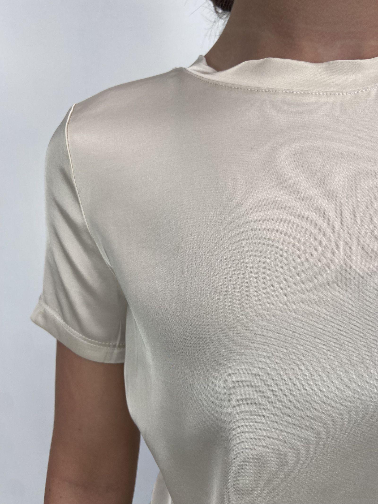 T-shirt lucida girocollo MM203633 CREMA OFELIA 
