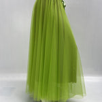 Gonna lunga in tulle MK04.015 LIME OFELIA 