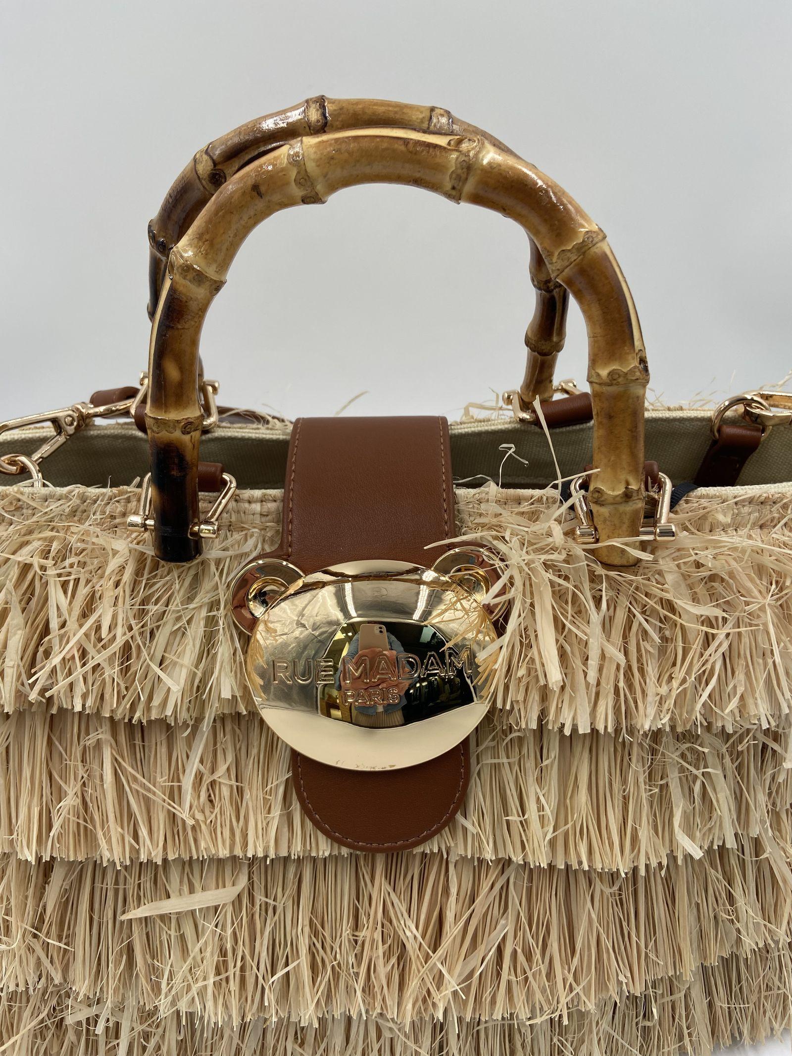 Borsa Riad Basket Frange - Rue Madam Paris RIADFRINGESBASKET FRANGENATURALE RUE MADAM PARIS 