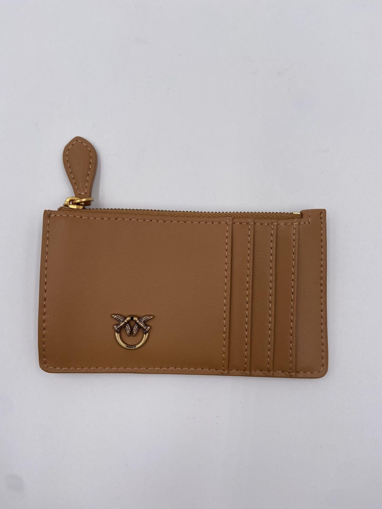 Portacarte con lavorazione chevron 100251A0GK C83Q PINKO 