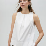 Top in popeline con spalline LS2515007 00B LOLA 