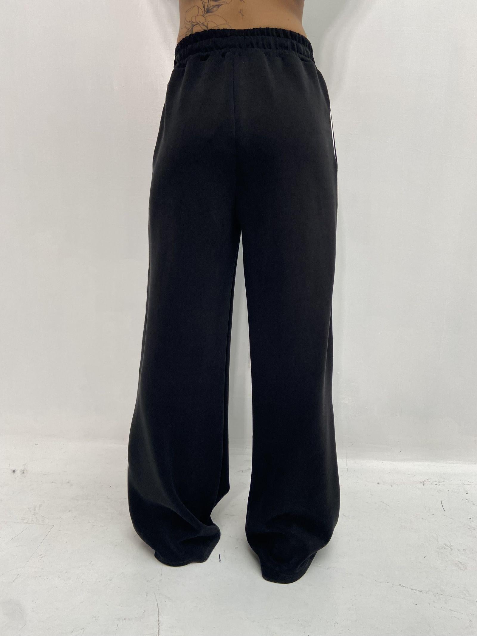 Pantalone gamba ampia Z6034 NERO OFELIA 