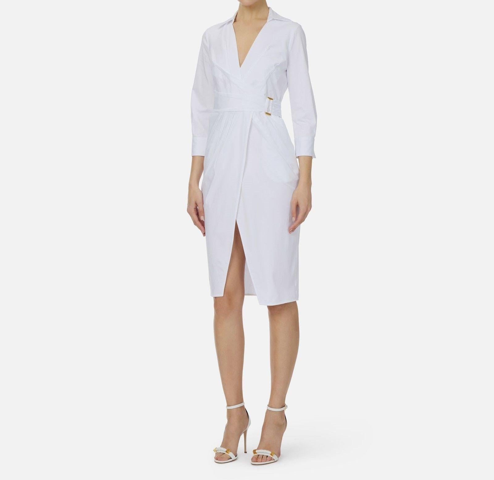 Abito in cotone stretch - Elisabetta Franchi AB95562E2 360 ELISABETTA FRANCHI 