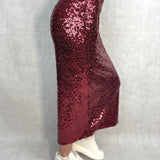 Gonna midi con paillettes - Ofelia MK14E-150 ROSSO OFELIA 
