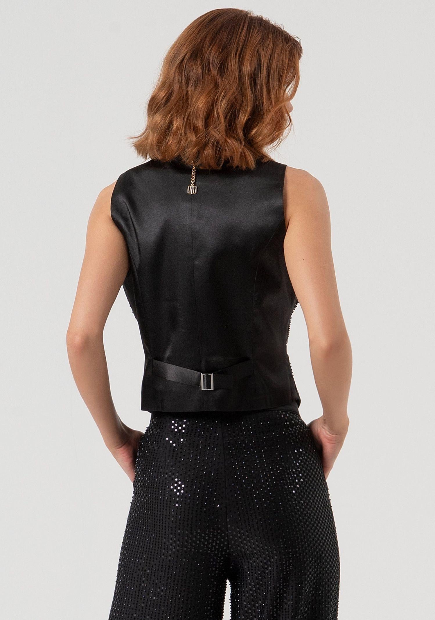 Gilet con strass FQ25WJ5001W815R9 053 FRACOMINA 