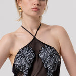 Abito con ricami floreali FQ26SD1001W476E5 324 FRACOMINA 