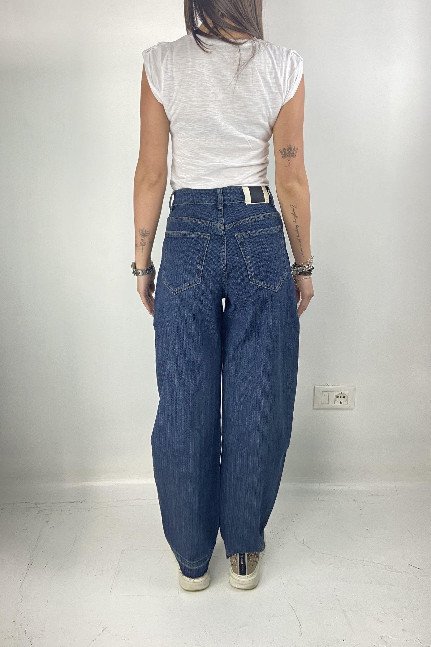 Jeans wide leg vita alta - Ofelia LAF292 DENIMSCURO OFELIA 