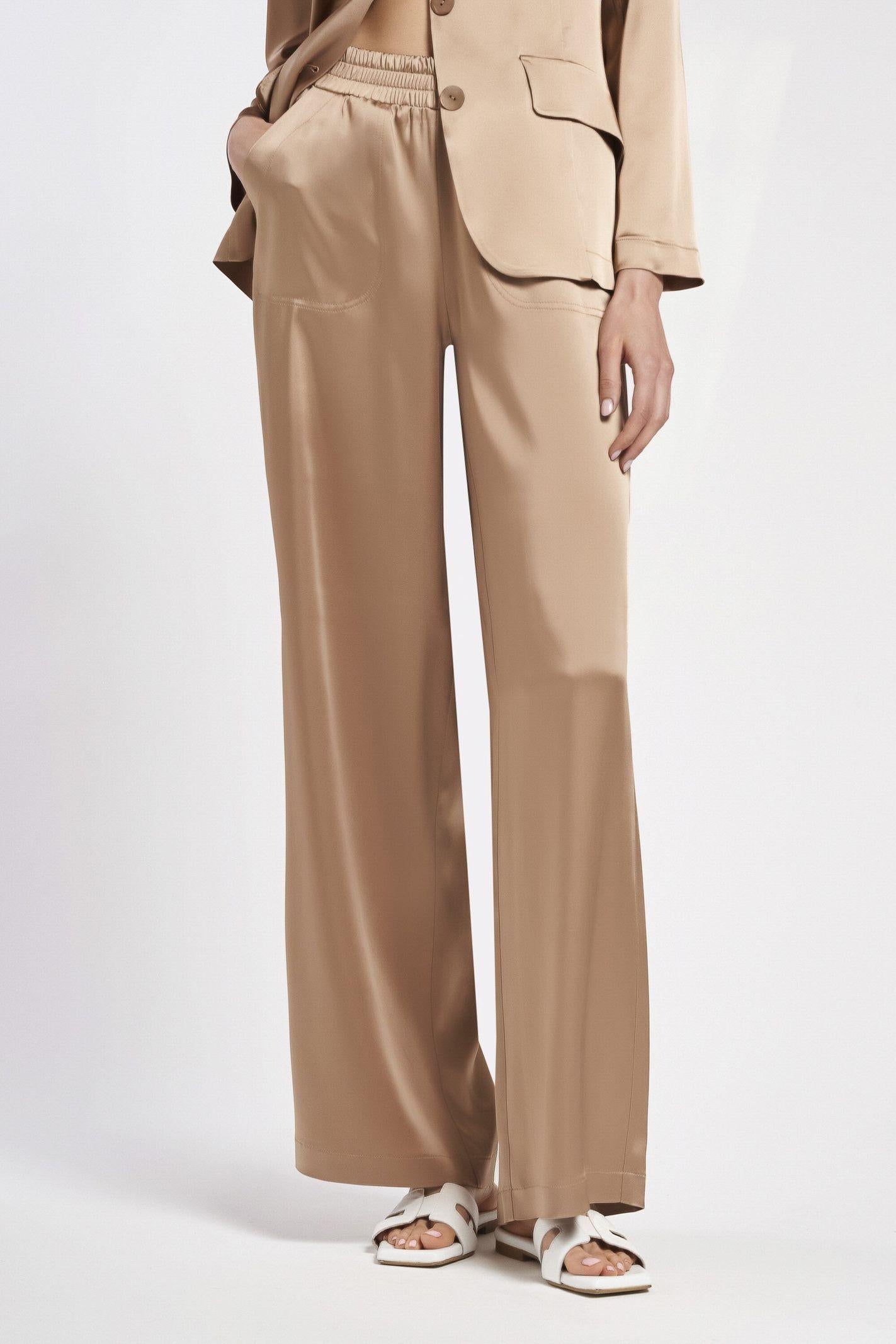 Pantalone largo in raso - Carla G PAFE12D8 04 CARLA G. 