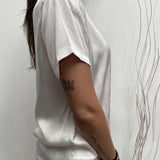 T- shirt girocollo satinata - Ofelia MS2003 BIANCO OFELIA 