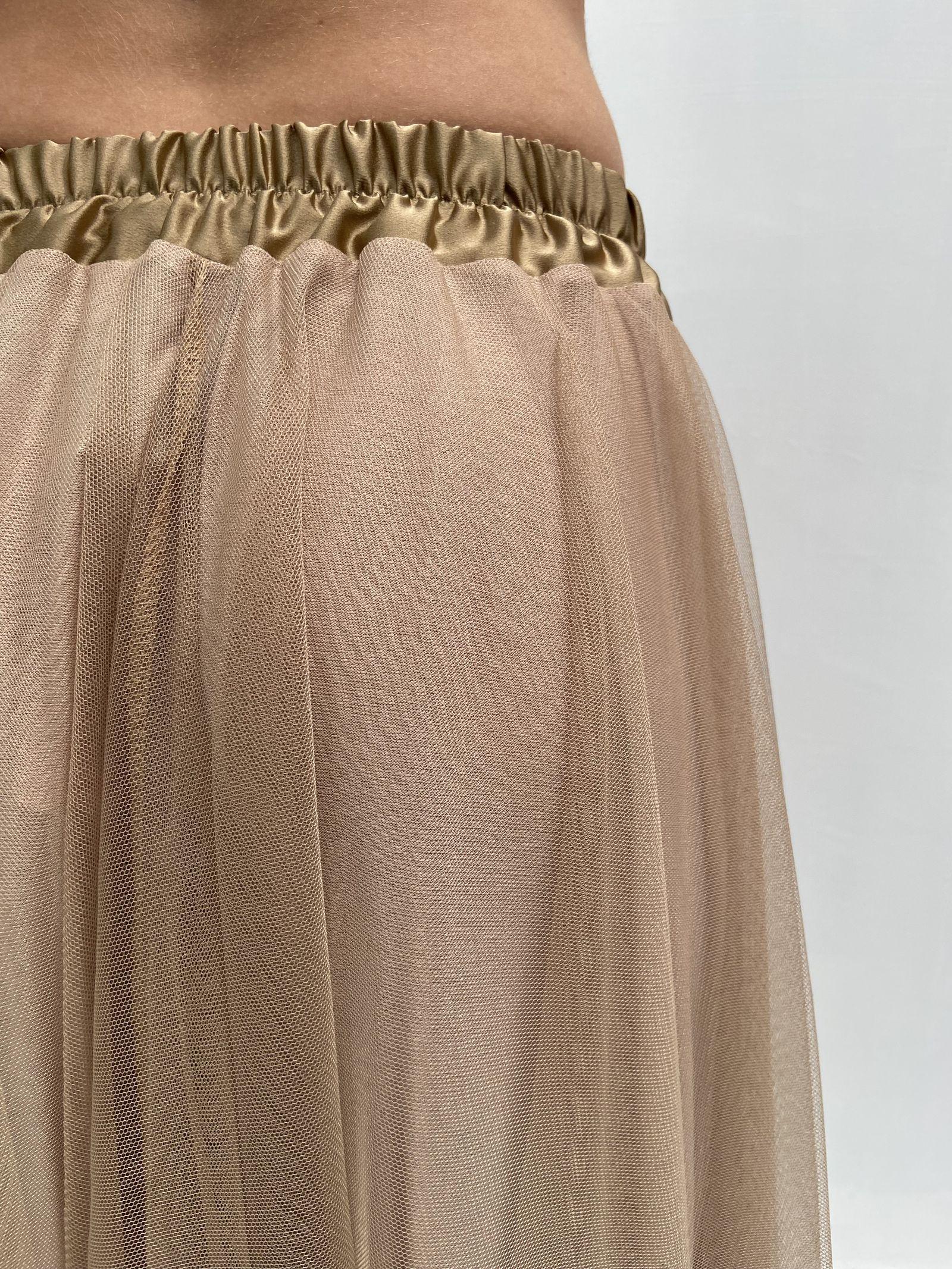 Gonna lunga in tulle MK04.015 CARAMELLO OFELIA 