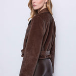 Giacca biker con cintura 521FD39004 3355 GAUDI' 