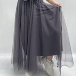 Gonna lunga in tulle MK04.015 GRIGIO OFELIA 