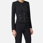 Giacca con dettagli zip - Elisabetta Franchi GI17356E2 110 ELISABETTA FRANCHI 
